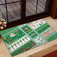 Norfolk Island Christmas Rubber Doormat Festive Beach Vibes LT05 - Polynesian Pride