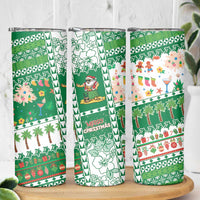 Norfolk Island Christmas Skinny Tumbler Festive Beach Vibes - Polynesian Pride