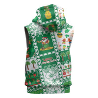 Norfolk Island Christmas Sleeveless Zip Hoodie Festive Beach Vibes LT05 - Polynesian Pride