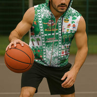 Norfolk Island Christmas Sleeveless Zip Hoodie Festive Beach Vibes LT05 - Polynesian Pride