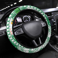 Norfolk Island Christmas Steering Wheel Cover Festive Beach Vibes - Polynesian Pride