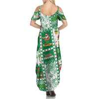 Norfolk Island Christmas Summer Maxi Dress Festive Beach Vibes LT05 - Polynesian Pride