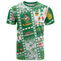 Norfolk Island Christmas T Shirt Festive Beach Vibes LT05 Green - Polynesian Pride