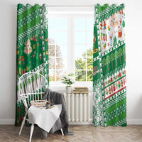 Norfolk Island Christmas Window Curtain Festive Beach Vibes - Polynesian Pride