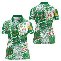 Norfolk Island Christmas Women Polo Shirt Festive Beach Vibes LT05 - Polynesian Pride