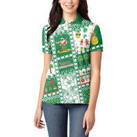 Norfolk Island Christmas Women Polo Shirt Festive Beach Vibes LT05 - Polynesian Pride