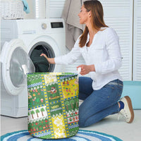 Pitcairn Islands Christmas Laundry Basket Festive Beach Vibes - Polynesian Pride