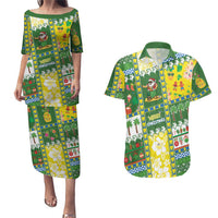 Pitcairn Islands Christmas Couples Matching Puletasi and Hawaiian Shirt Festive Beach Vibes LT05 Colorful - Polynesian Pride