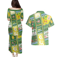 Pitcairn Islands Christmas Couples Matching Puletasi and Hawaiian Shirt Festive Beach Vibes LT05 - Polynesian Pride