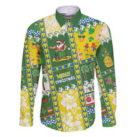 Pitcairn Islands Christmas Family Matching Long Sleeve Bodycon Dress and Hawaiian Shirt Festive Beach Vibes - Polynesian Pride