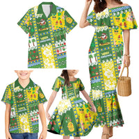 Pitcairn Islands Christmas Family Matching Mermaid Dress and Hawaiian Shirt Festive Beach Vibes - Polynesian Pride