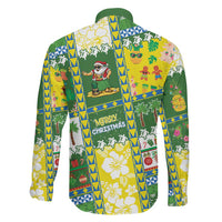 Pitcairn Islands Christmas Family Matching Off Shoulder Maxi Dress and Hawaiian Shirt Festive Beach Vibes - Polynesian Pride