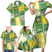 Pitcairn Islands Christmas Family Matching Short Sleeve Bodycon Dress and Hawaiian Shirt Festive Beach Vibes - Polynesian Pride