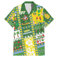 Pitcairn Islands Christmas Family Matching Short Sleeve Bodycon Dress and Hawaiian Shirt Festive Beach Vibes - Polynesian Pride