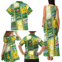 Pitcairn Islands Christmas Family Matching Tank Maxi Dress and Hawaiian Shirt Festive Beach Vibes - Polynesian Pride