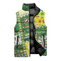 Pitcairn Islands Christmas Sleeveless Puffer Jacket Festive Beach Vibes - Polynesian Pride