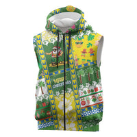 Pitcairn Islands Christmas Sleeveless Zip Hoodie Festive Beach Vibes LT05 Colorful - Polynesian Pride