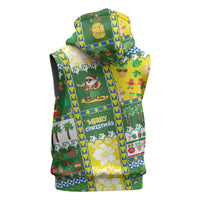 Pitcairn Islands Christmas Sleeveless Zip Hoodie Festive Beach Vibes LT05 - Polynesian Pride