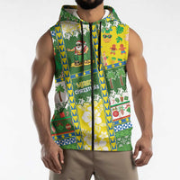 Pitcairn Islands Christmas Sleeveless Zip Hoodie Festive Beach Vibes LT05 - Polynesian Pride