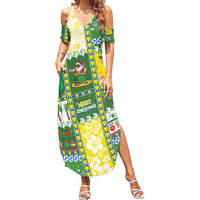 Pitcairn Islands Christmas Summer Maxi Dress Festive Beach Vibes LT05 Women Colorful - Polynesian Pride