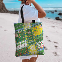 Pitcairn Islands Christmas Tote Bag Festive Beach Vibes - Polynesian Pride