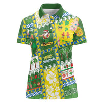 Pitcairn Islands Christmas Women Polo Shirt Festive Beach Vibes LT05 Female Colorful - Polynesian Pride