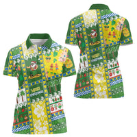 Pitcairn Islands Christmas Women Polo Shirt Festive Beach Vibes LT05 - Polynesian Pride