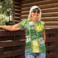 Pitcairn Islands Christmas Women Polo Shirt Festive Beach Vibes LT05 - Polynesian Pride