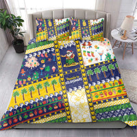 Tokelau Christmas Bedding Set Festive Beach Vibes - Polynesian Pride