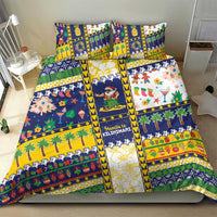 Tokelau Christmas Bedding Set Festive Beach Vibes - Polynesian Pride