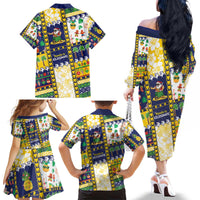 Tokelau Christmas Family Matching Off The Shoulder Long Sleeve Dress and Hawaiian Shirt Festive Beach Vibes - Polynesian Pride