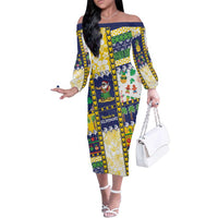 Tokelau Christmas Family Matching Off The Shoulder Long Sleeve Dress and Hawaiian Shirt Festive Beach Vibes - Polynesian Pride
