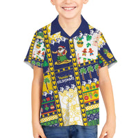 Tokelau Christmas Family Matching Off The Shoulder Long Sleeve Dress and Hawaiian Shirt Festive Beach Vibes - Polynesian Pride