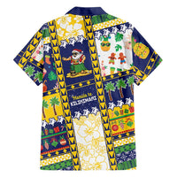 Tokelau Christmas Family Matching Off Shoulder Maxi Dress and Hawaiian Shirt Festive Beach Vibes - Polynesian Pride