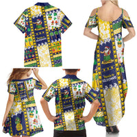 Tokelau Christmas Family Matching Summer Maxi Dress and Hawaiian Shirt Festive Beach Vibes - Polynesian Pride