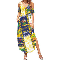 Tokelau Christmas Family Matching Summer Maxi Dress and Hawaiian Shirt Festive Beach Vibes - Polynesian Pride