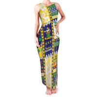 Tokelau Christmas Family Matching Tank Maxi Dress and Hawaiian Shirt Festive Beach Vibes - Polynesian Pride
