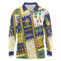 Tokelau Christmas Long Sleeve Polo Shirt Festive Beach Vibes LT05 Colorful - Polynesian Pride
