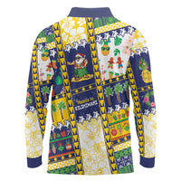 Tokelau Christmas Long Sleeve Polo Shirt Festive Beach Vibes LT05 - Polynesian Pride