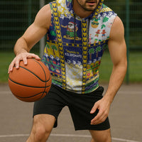 Tokelau Christmas Sleeveless Hoodie Festive Beach Vibes LT05 - Polynesian Pride