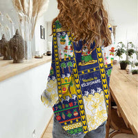 Tokelau Christmas Women Casual Shirt Festive Beach Vibes - Polynesian Pride