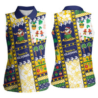 Tokelau Christmas Women Sleeveless Polo Shirt Festive Beach Vibes LT05 - Polynesian Pride