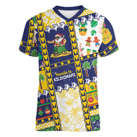 Tokelau Christmas Women V-Neck T-Shirt Festive Beach Vibes LT05 Female Colorful - Polynesian Pride