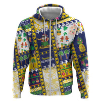 Tokelau Christmas Zip Hoodie Festive Beach Vibes LT05 Zip Hoodie Colorful - Polynesian Pride