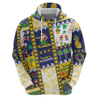Tokelau Christmas Zip Hoodie Festive Beach Vibes LT05 - Polynesian Pride