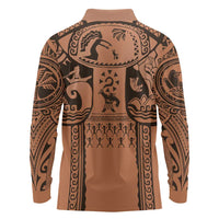Polynesia Maui Tattoo Inspired Cosplay Costume Long Sleeve Polo Shirt