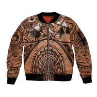 Polynesia Maui Tattoo Inspired Cosplay Costume Sleeve Zip Bomber Jacket