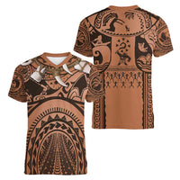 Polynesia Maui Tattoo Inspired Cosplay Costume Women V-Neck T-Shirt LT05 - Polynesian Pride