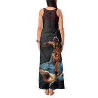 Hawaii Ikaika Tank Maxi Dress Hawaiian Mythic Koa Tribal Warrior