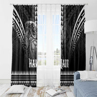 Hawaiian Ikaika Warrior Window Curtain Tribal Pattern